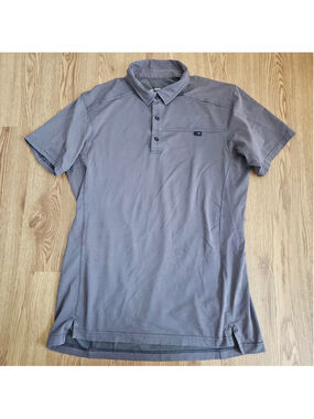 Arc'teryx Relaxed Fit Gray Polo Mens Medium